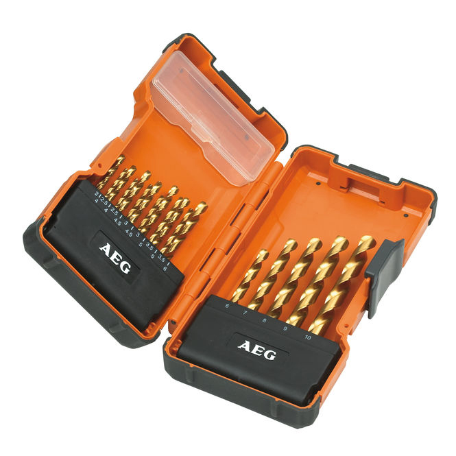 Набор сверел AEG HSS-TIN (19 шт.)