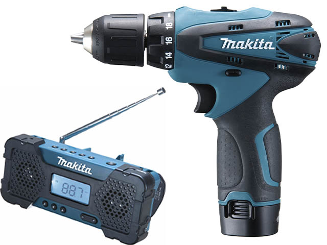 Аккум. шуруповерт MAKITA DF 330 DWE в чем. + АКЦИЯ(Радиоприемник аккум.)