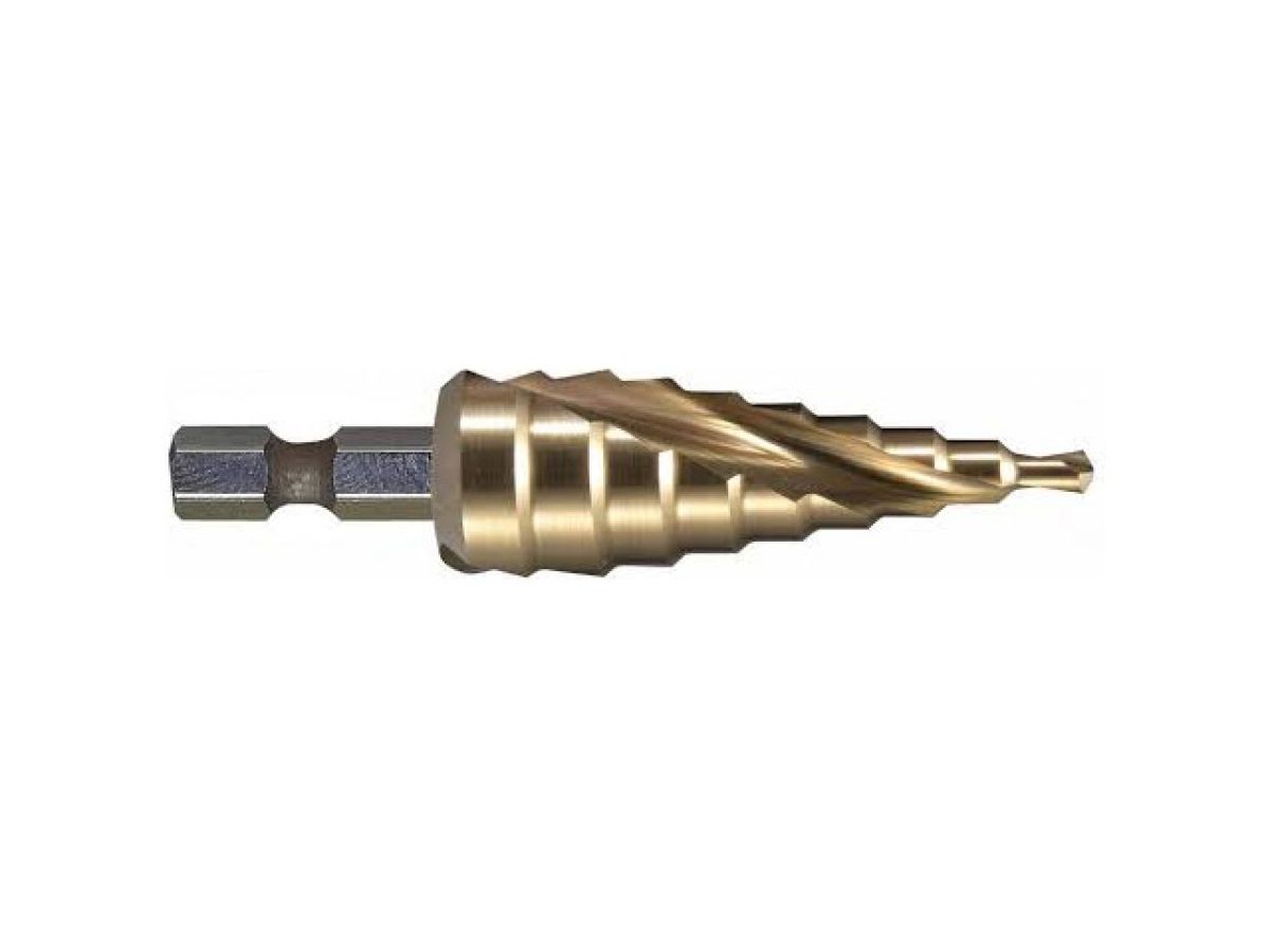 Сверло ступенчатое Makita HSS TiN со спиральным желобком, 4-20, 1/4"