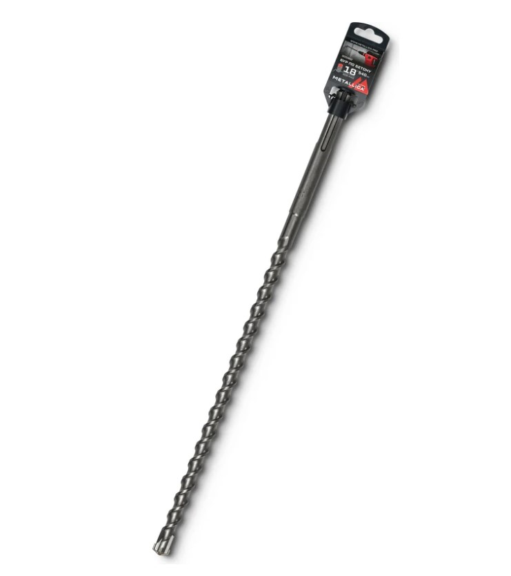 Бур по бетону SDS-max METALLICA Ultra 18х540/400 мм, Х-напайка, 2 спирали