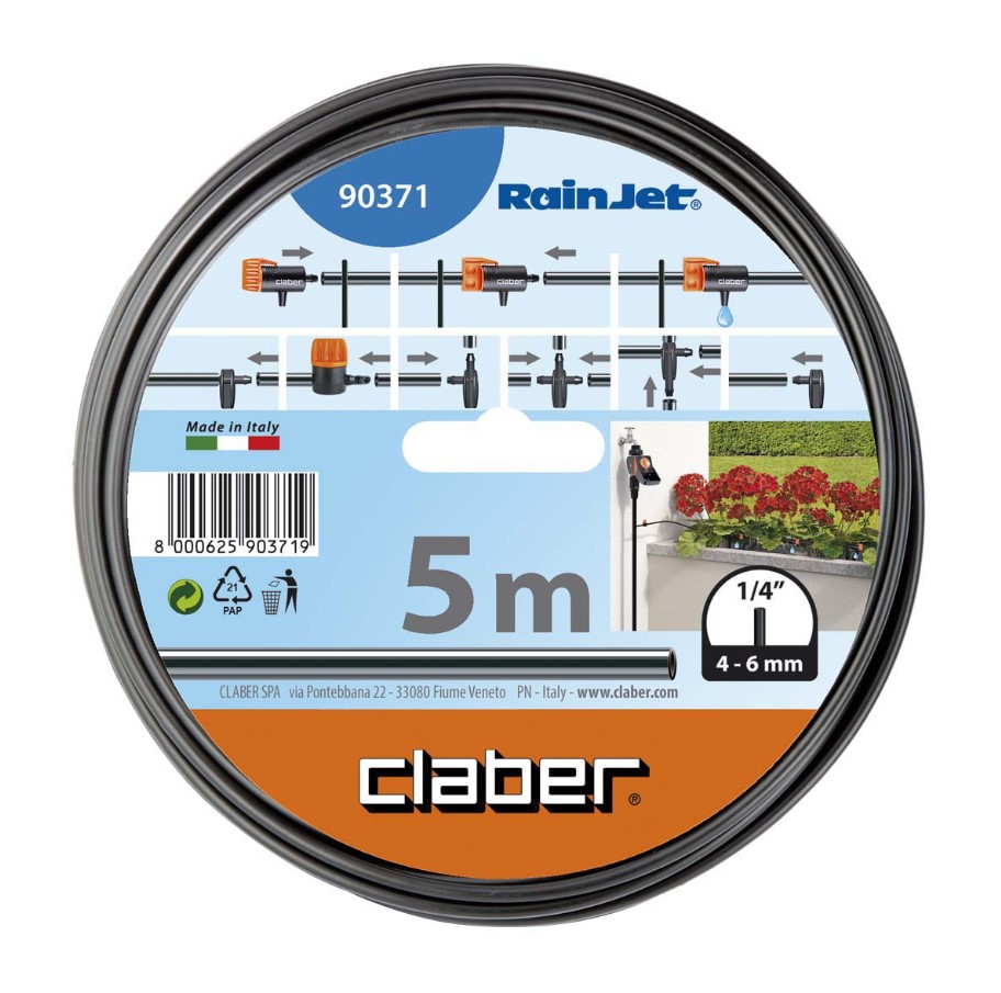 Трубка подающая Claber 6мм 1/4", 5м