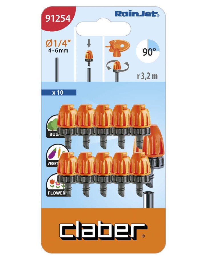 Микросплинкер 90° Claber, 10шт.
