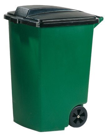 Контейнер для мусора на колесах REFUSE CONTAINER 100 л, зелёный/черный