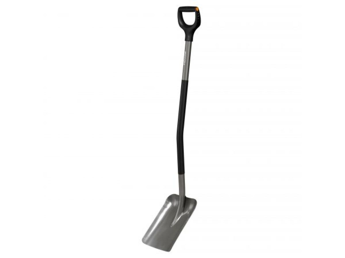 Лопата совковая FISKARS Ergonomic (серая) (1066712)