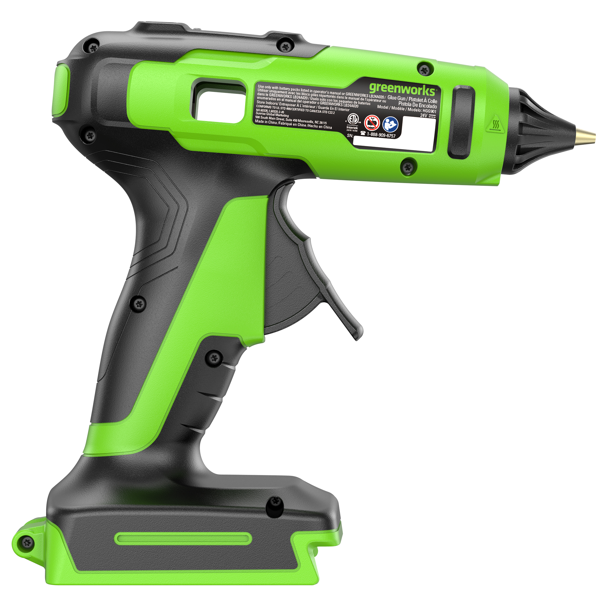 Пистолет клеевой аккумуляторный Greenworks G24GLG 24V (без АКБ и ЗУ)