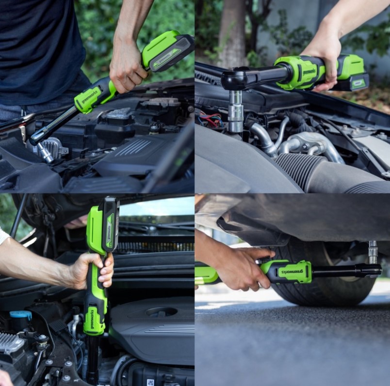 Гайковерт-трещотка аккумуляторная Greenworks GD24RWX 24В