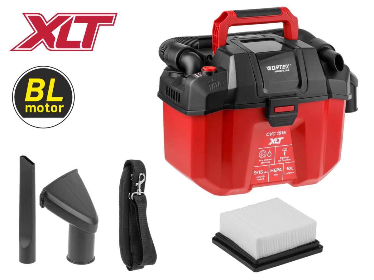 Аккумуляторный строительный пылесос WORTEX CVC 1815 в кор. ALL1 XLT SOLO