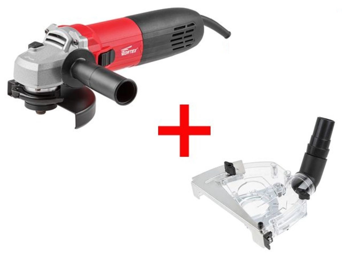 Угловая шлифмашина WORTEX AG 1213-3 E + вытяжной кожух