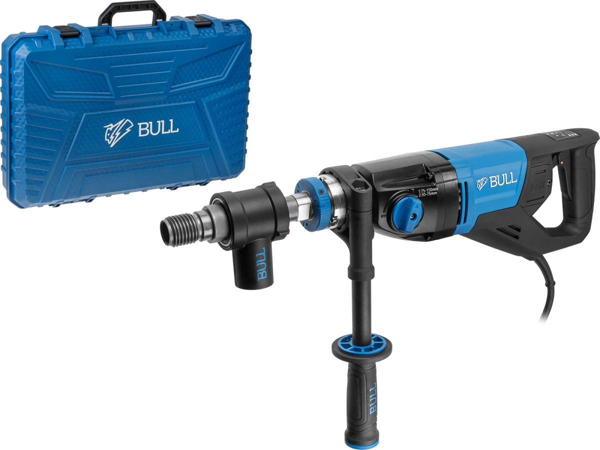 Дрель алмазного сверления BULL PCD 1520 D в чемодане