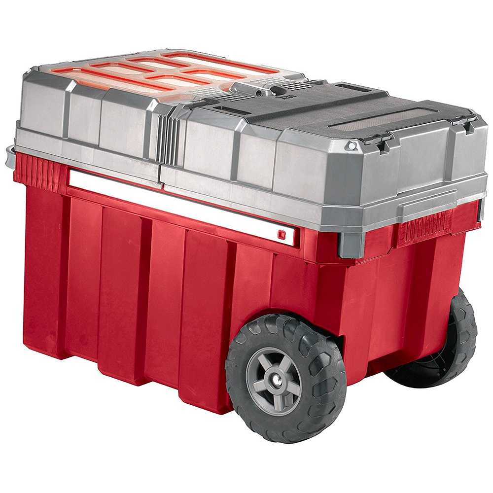 Ящик для инструментов на колесах Keter MASTERLOADER Cart (Мастерлоадер), красный/серый