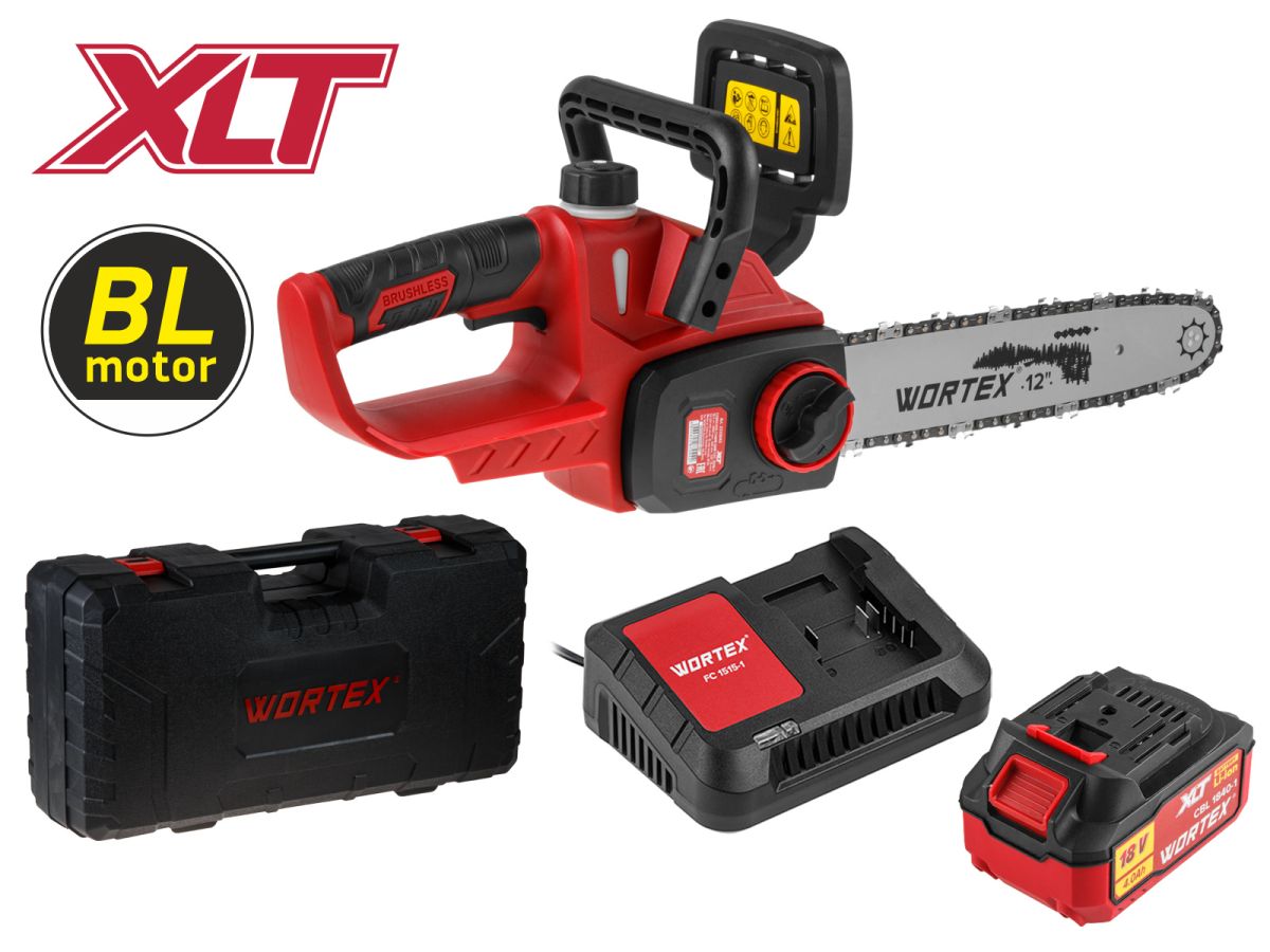 Аккум. пила цепная WORTEX CEC 3018-1 ALL1 XLT SET (АКБ 4Ач + ЗУ)