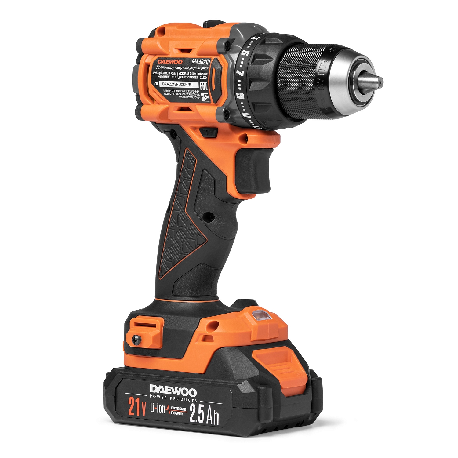 Аккумуляторная дрель-шуруповерт DAEWOO DAA 4021Li SET (АКБ и ЗУ)
