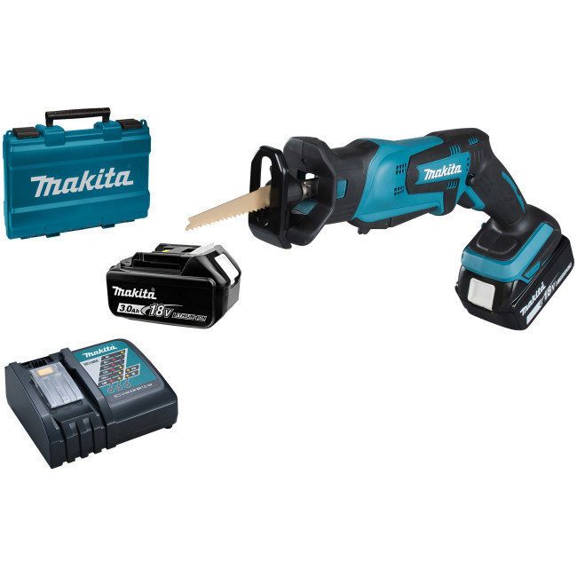 Аккумуляторная сабельная пила Makita DJR183RFE в кейсе (2 АКБ 3Ач + ЗУ)