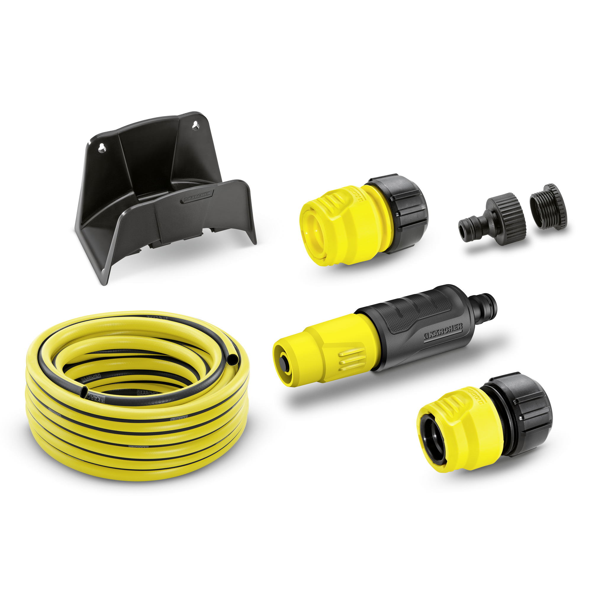 Karcher аксессуары для мойки. Коннектор 1/2" (2.645-015.0) Karcher. Karcher – набор 2.645-238.0. Karcher 2.645-178.0 комплект со спиральным шлангом. Набор полива Karcher 2.645-288.0.