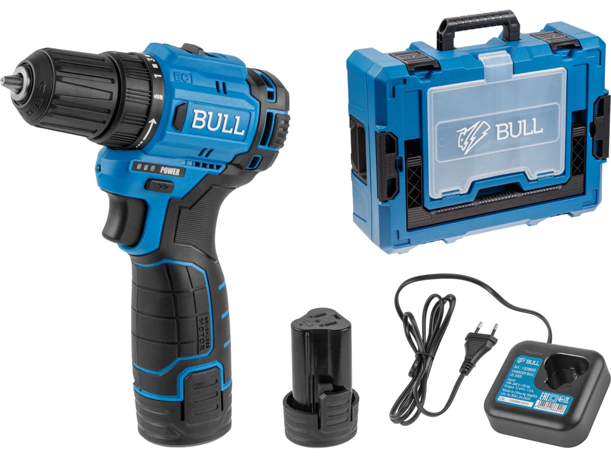 Аккум. дрель-шуруповерт BULL SR 1203 Xcase