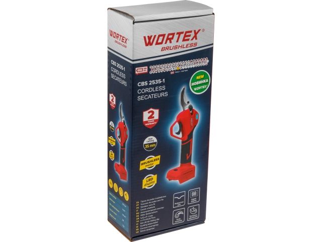 Секатор аккумуляторный WORTEX CBS 2535-1 в кор. ALL1 XLT SOLO
