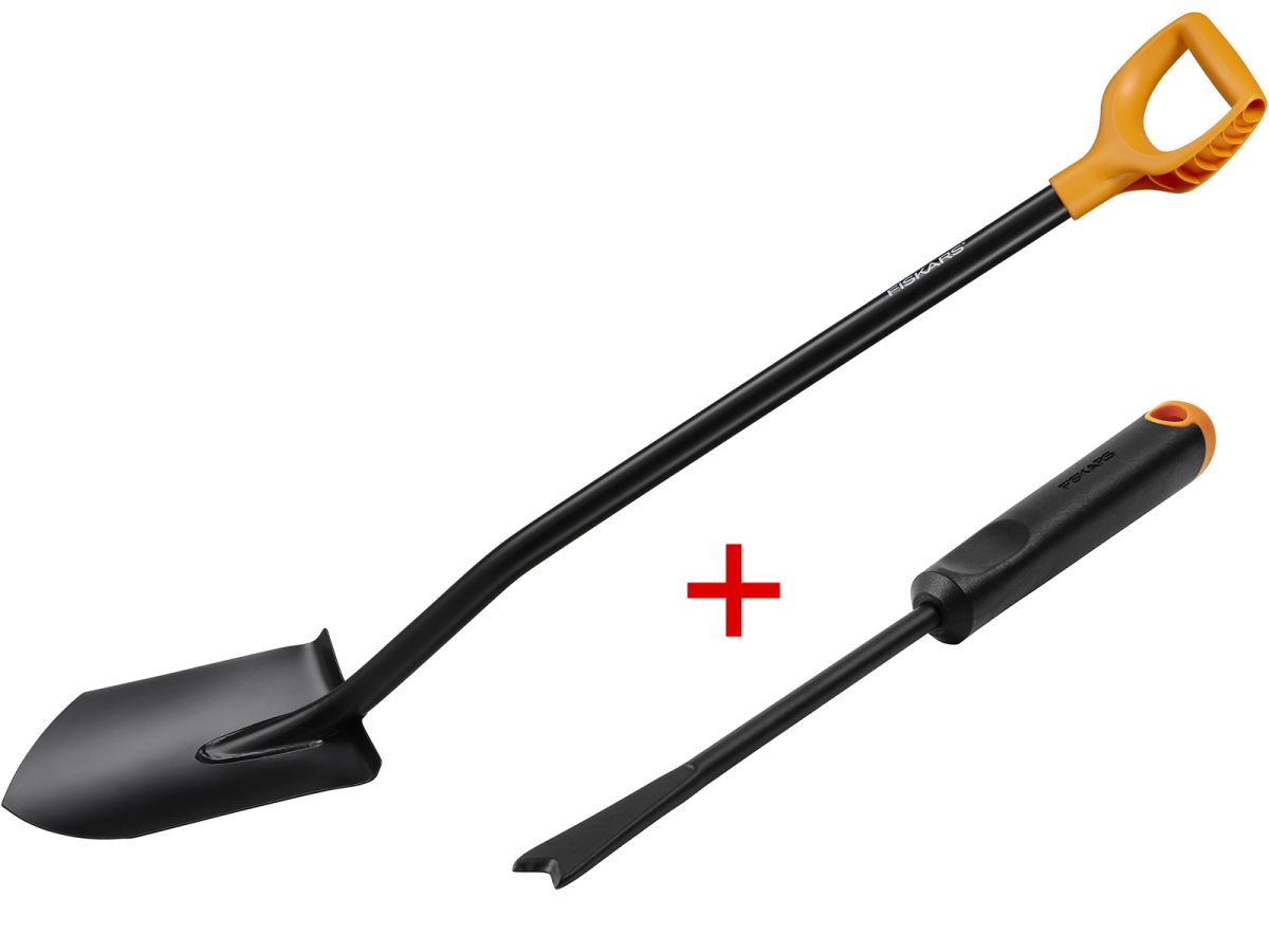 Лопата штыковая FISKARS Solid + АКЦИЯ (нож для прополки)