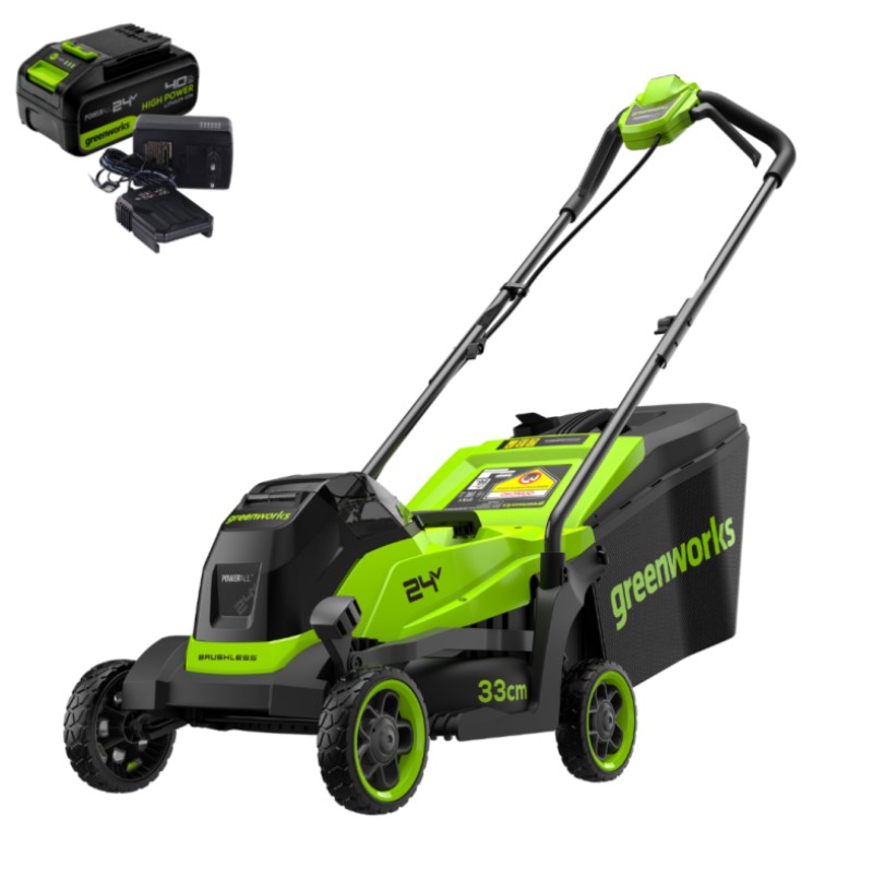 Аккумуляторная газонокосилка Greenworks GD24LM331K4 (АКБ+ЗУ)