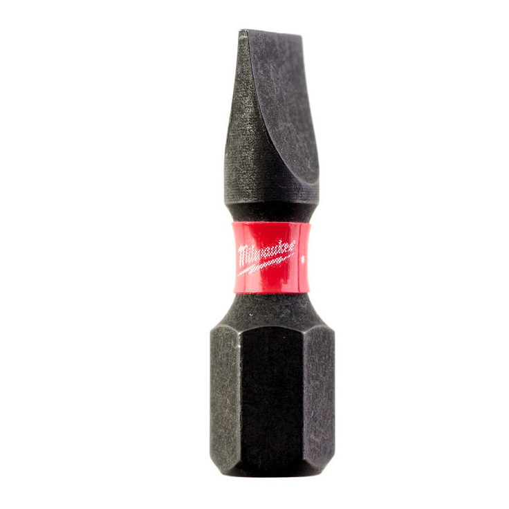 Бита ударная для шуруповерта MILWAUKEE SHOCKWAVE SL0,8x5,5 25mm (2 шт.)
