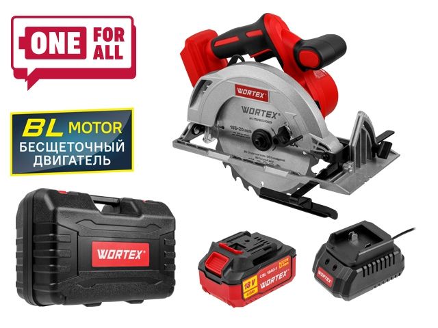 Аккумуляторная циркулярная пила WORTEX CCS 1819-1 в чем. ALL1 XLT SET