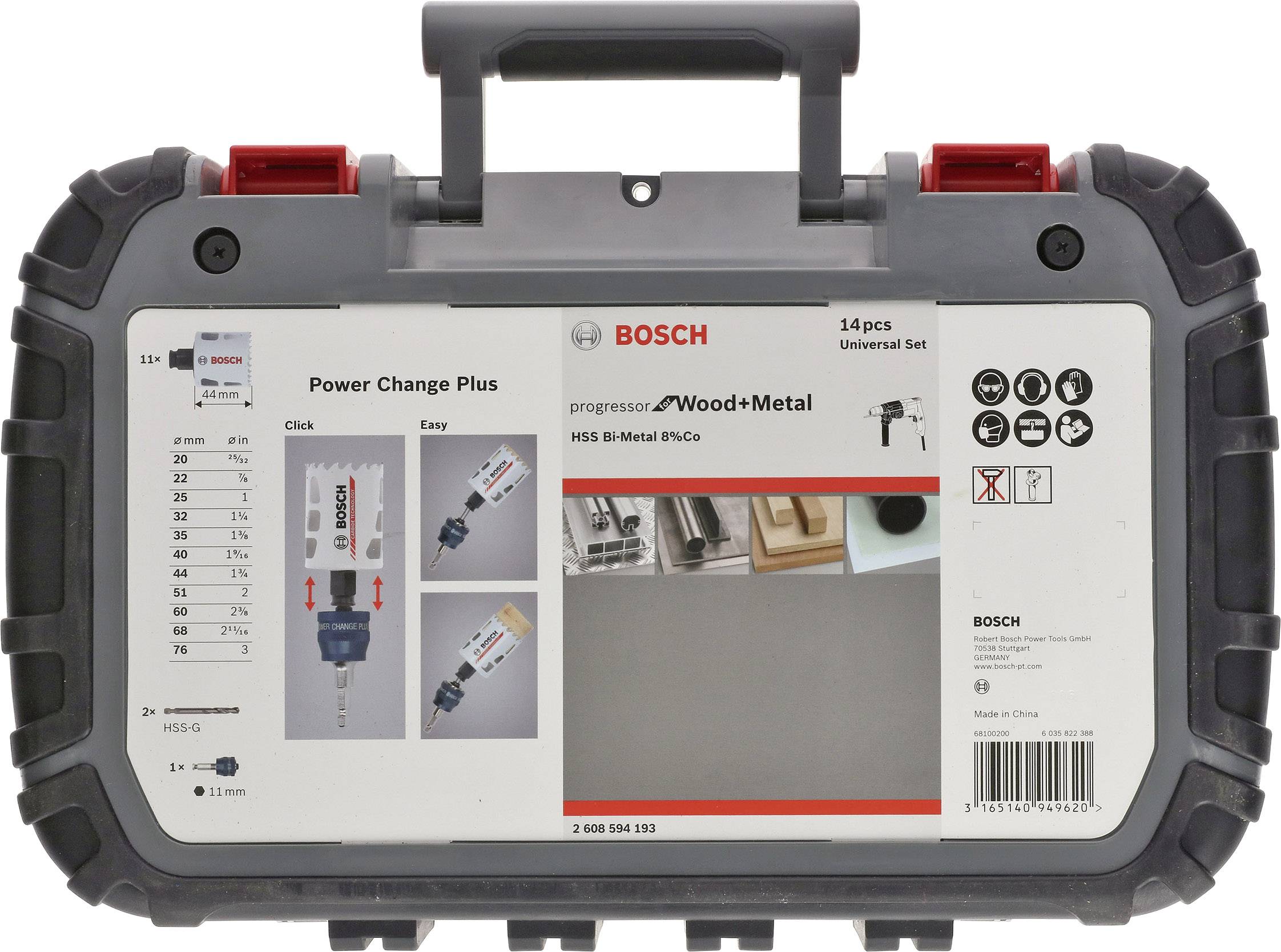 Набор коронок биметаллических 14 предметов BOSCH Progressor (2608594193)
