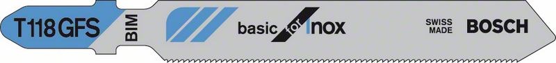 Пилка по металлу для лобзика  Bosch Basic for Inox T 118 GFS 83 мм 5 шт.