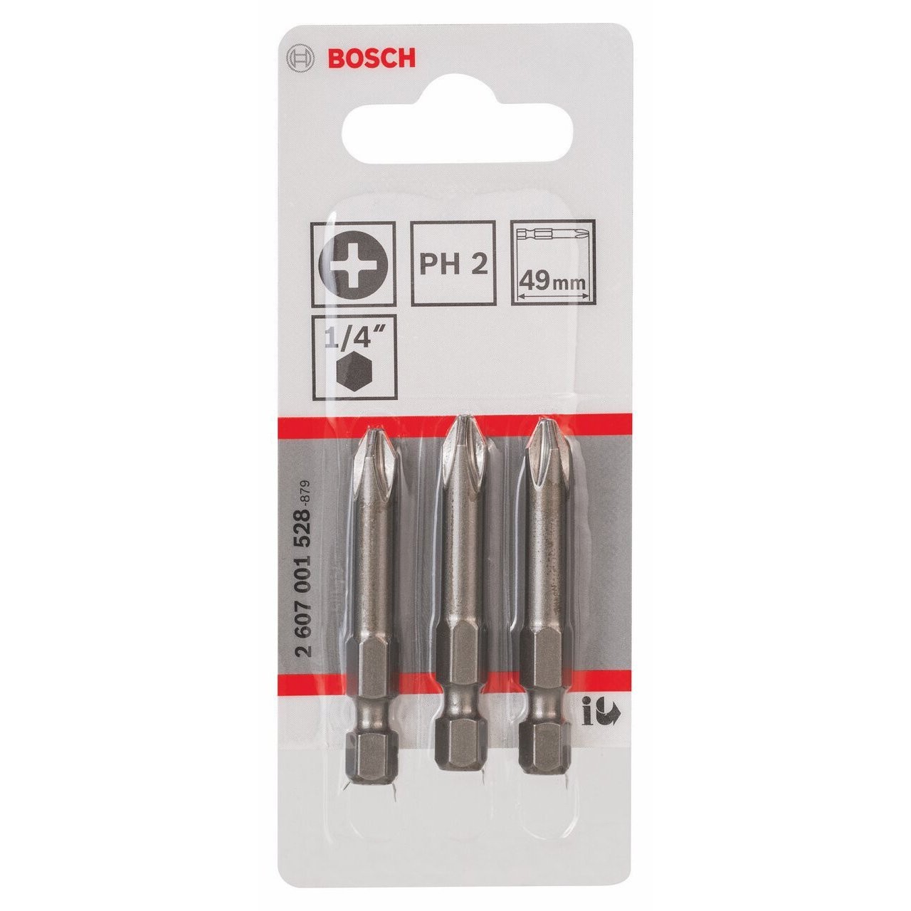 Набор бит Bosch 3 бит 49мм РН2 ХН