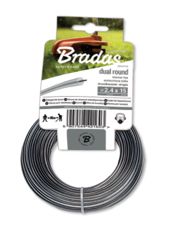 Леска двухкомпонентная BRADAS 2,7мм/15м
