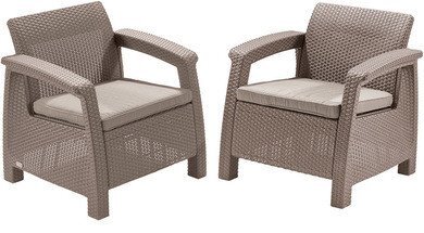 Комплект мебели KETER Corfu Duo Set, капучино