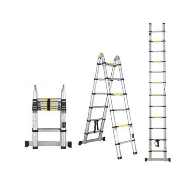 Лестница телескопическая 2-х секц. алюм. 237/500см, 2х8 ступ. 16,95кг STARTUL (ST9733-050)