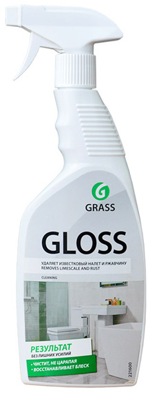 Средство моющее для удаления известкового налета и ржавчины GraSS "Gloss", 600мл.