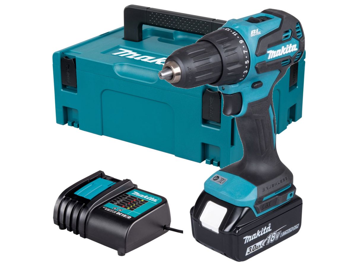 Аккумуляторная ударная дрель-шуруповерт MAKITA LXT DHP490F005 MAKPAC2 (АКБ 3Ач + ЗУ)