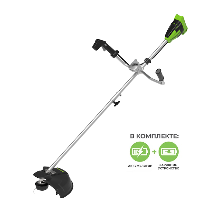 Аккумуляторный триммер Greenworks GD40BCBK4 40В (в комплекте АКБ + ЗУ)