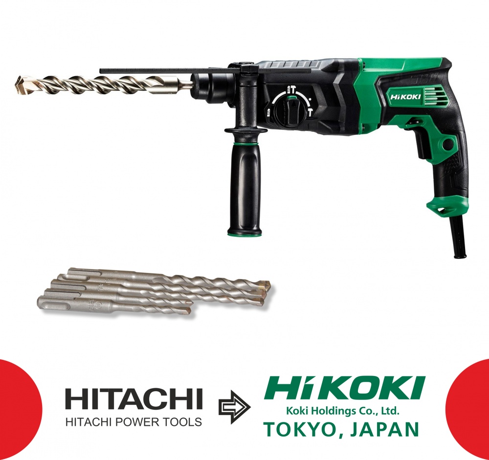 Перфоратор Hikoki DH26PC2 + 5 буров