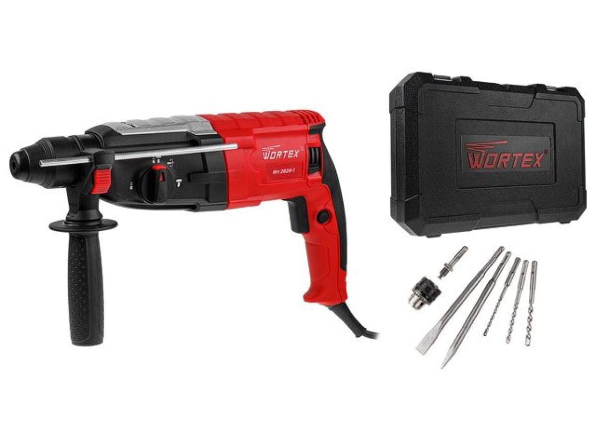 Перфоратор WORTEX RH 2829-1 в чем. + 3 сверла, 2 зубила