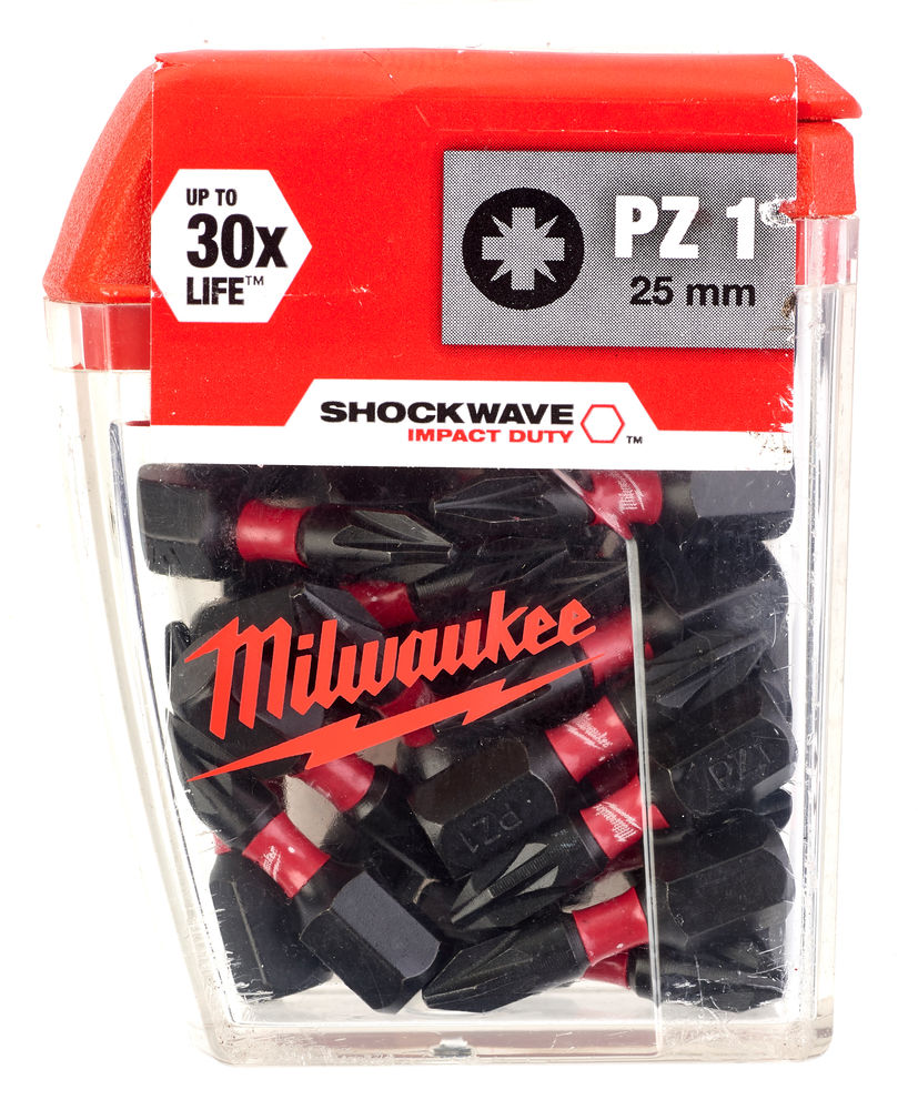 Бита ударная MILWAUKEE SHOCKWAVE PZ1 25 мм (25 шт.)