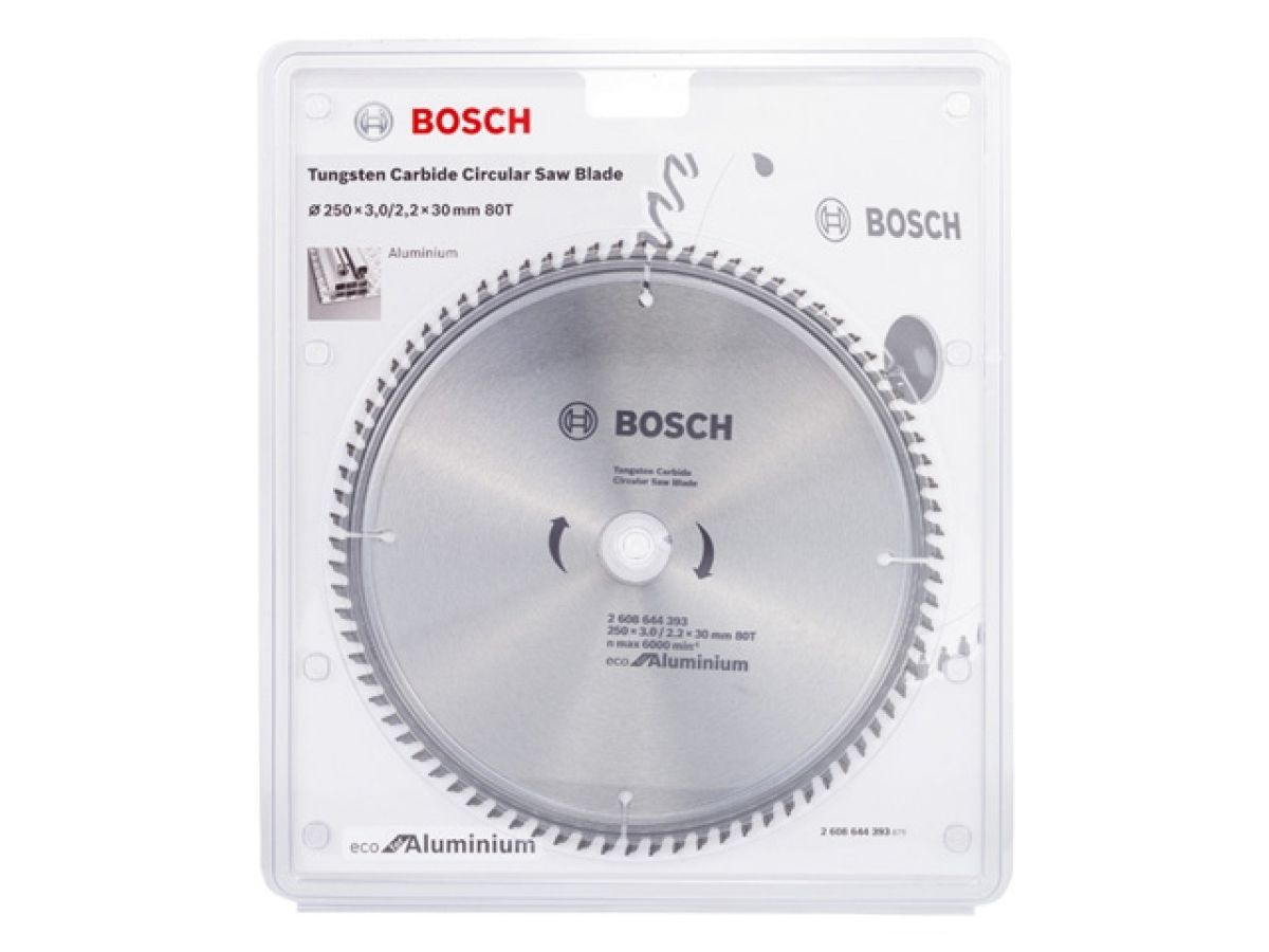 Диск пильный 250х30мм 80зуб. универсальный BOSCH ECO ALUMINIUM (твердоспл. зуб)