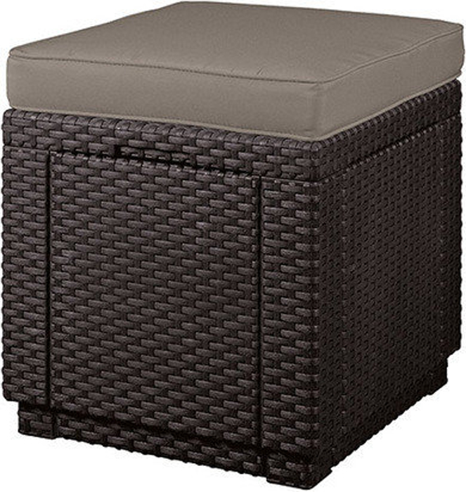 Стул уличный Keter Cube (Куб с подушкой), коричневый