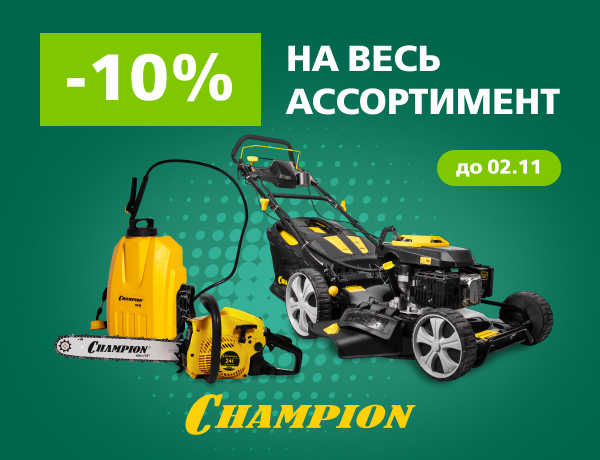 Скидка 10% на весь ассортимент бренда Champion