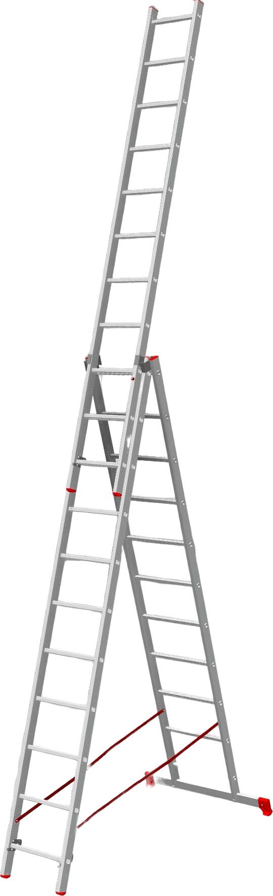 Лестница алюм. 3-х секц. 250/631/264см 3х10 ступ., 15,3кг PRO STARTUL (ST9942-10)