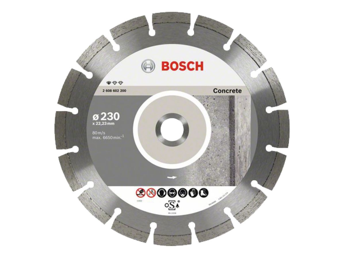 Алмазный круг 230х22 мм по бетону сегмент. Concrete BOSCH (сухая резка) (2608600735)