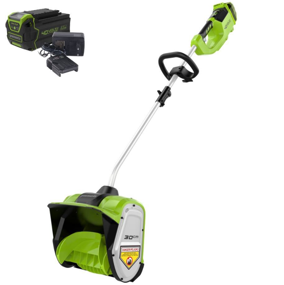 Снегоуборщик-снеголопата аккумуляторная GREENWORKS GD40SSK4