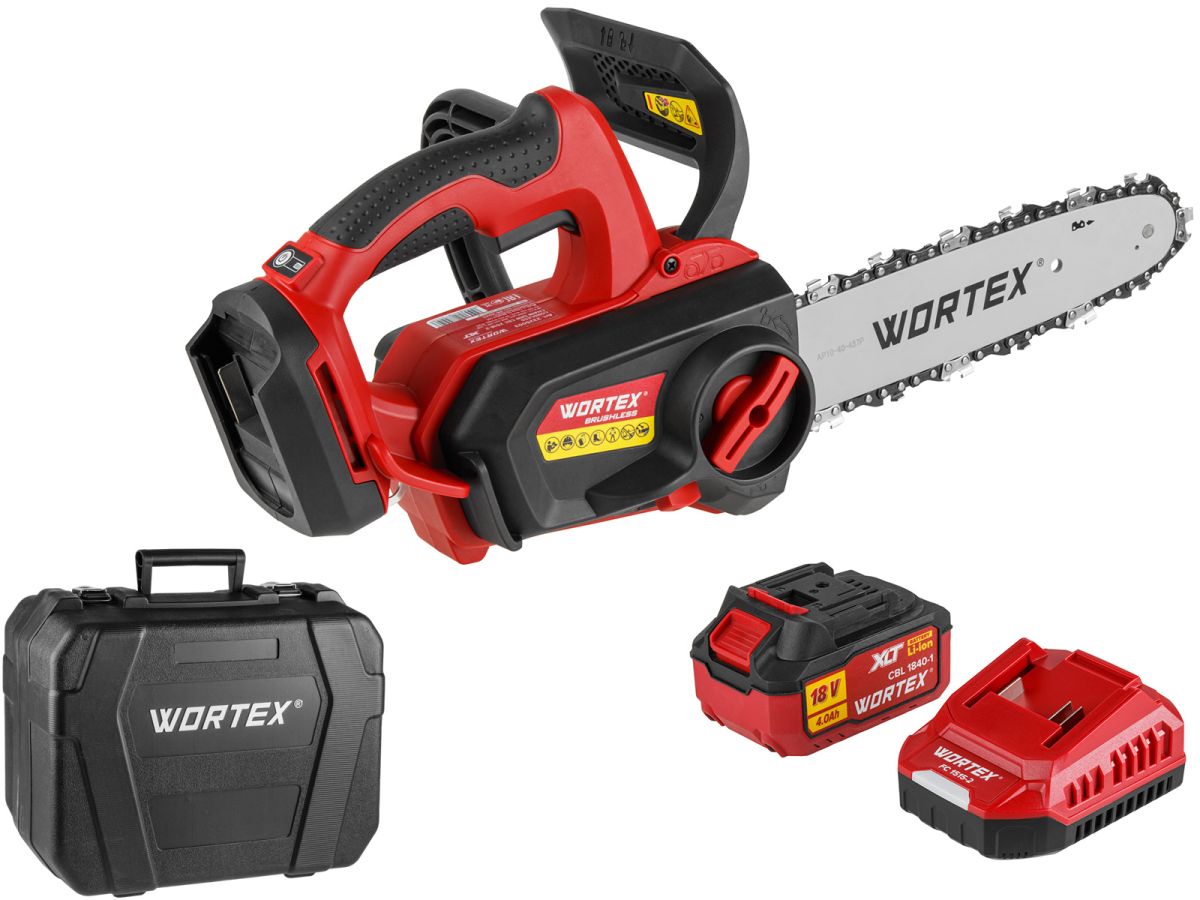 Аккумуляторная цепная пила WORTEX CEC 2518-3 в чем. ALL1 XLT SET