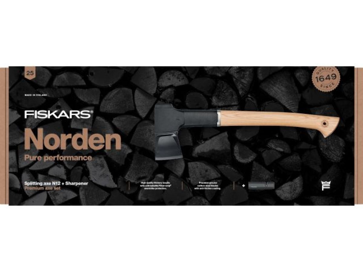 Топор-колун Norden N12 FISKARS + точилка
