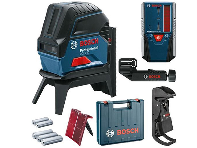 Нивелир лазерный BOSCH GCL 2-50 с держателем и приемником L-BOXX