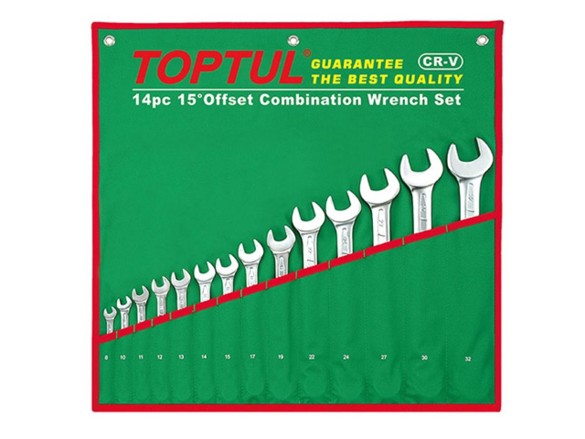 Набор ключей комбинированных 1/4" - 1-1/4" 16шт. TOPTUL (GBAA1604)