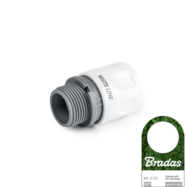 Адаптер BRADAS WHITE LINE 3/4" с внешней резьбой