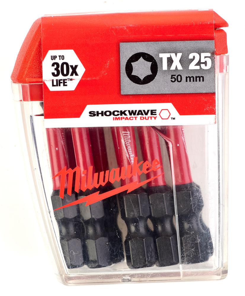 Бита ударная MILWAUKEE SHOCKWAVE TX25 50 мм (10 шт.)