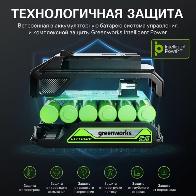 Аккумулятор Greenworks G24USB2 2А/ч c USB разъёмом