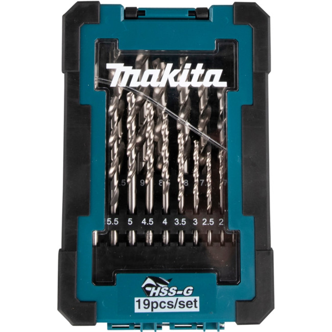 Набор сверл по металлу Makita HSS-G 19 шт. (1-10 мм, шаг 0.5 мм)